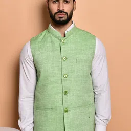 PRINTCULTR Textured Woven Nehru Jacket-picture-35