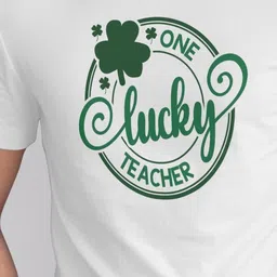 Seekbuylove Typography Printed Round Neck Short Sleeves Bio Finish Pure Cotton T-shirt image 2