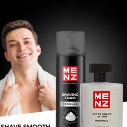 MENZ Set Of 2 Regular Shaving Foam - 418 g & Original After Shave Lotion - 100 ml image 4