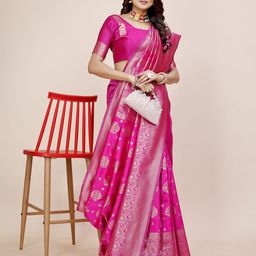 DIVASTRI Woven Design Zari Banarasi Saree-picture-10