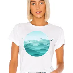 VLAM Women Printed Applique T-shirt-image-55