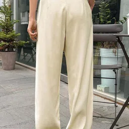 Stylecast X Kotty Women Relaxed High-Rise Pleated Formal Trousers image 3
