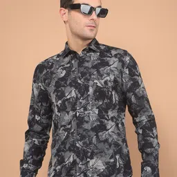 Crimsoune Club Men Classic Slim Fit Floral Opaque Printed Casual Shirt-image-67