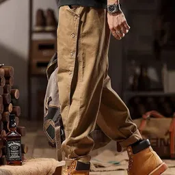 StyleCast x Revolte Men Solid Cargos Trousers-image-97