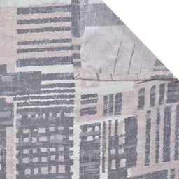 Arrabi Grey & Beige 350 TC King Bedsheet with 2 Pillow Covers image 2