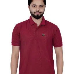 LA MILANO Men Polo Collar Applique Slim Fit T-shirt-picture-41