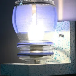 SOMIL Blue Glass Cylinder Printed Wall Lamps-picture-18