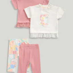 mothercare Girls Printed Top with Leggings-image-53