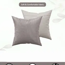Kuber Industries Grey 2 Pieces Self Design Square Cushion Covers image 3