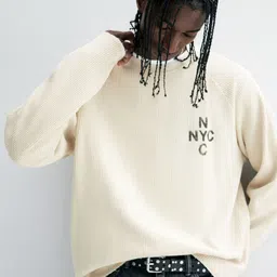 H&M Regular Fit Waffled Long-Sleeved Tshirt-picture-35