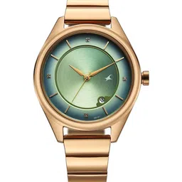Fastrack Girls Style up 5 Brass Dial & Stainless Steel Straps Analogue Watch 6215WM02-image-9