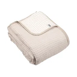 Saral Home Beige Printed Cotton 400 GSM Mild Winter Comforter image 3