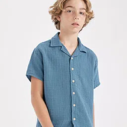DeFacto Boys Micro Checks Opaque Striped Casual Shirt-picture-48