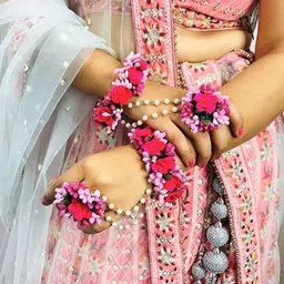 BALIKA VADHU Floral Beaded Jewellery Set image 2