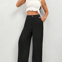 dolsia Women Tailored Straight Fit Easy Wash Trousers image 5