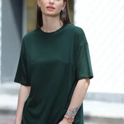 TITTLI Women Striped Pure Cotton Applique Boxy T-shirt-picture-13