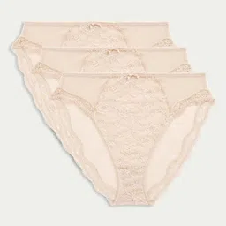 Marks & Spencer Pack of 3 Women Self Design High Rise Lace Briefs image 5