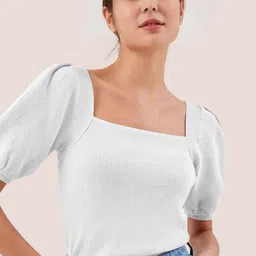 The Cloth Crow Puff Sleeve Cotton Top-picture-13