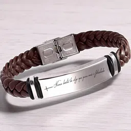 Sullery Silver-Plated Leather Cuff Bracelet-picture-14