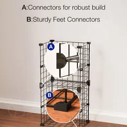 BOXJOY Set of 4 Black Regular Metal Multi-Utility Organisers image 2