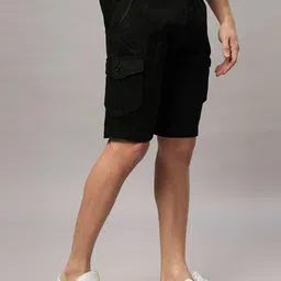 HO BINDAASS Men Mid-Rise Regular Fit Cotton Cargo Shorts image 5
