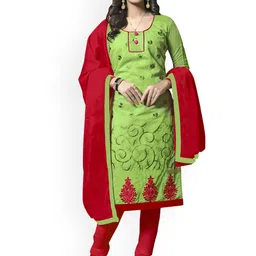 Maroosh Floral Embroidered Unstitched Dress Material image 1