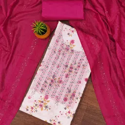 Rangtulika Floral Printed Unstitched Dress Material-image-6