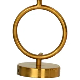 SOMIL Gold Toned Printed Glass Cylindrical Shaped Table Lamp image 4