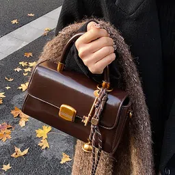 StyleCast x Revolte Suede Structured Shoulder Bag image 5