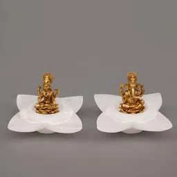 JAYPORE Gold-Toned 2 Pieces Matte Antique Religious Idol Showpieces-image-12