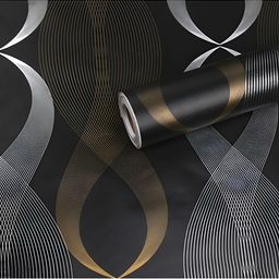 Asian royal Black & Grey Printed Waterproof Wallpaper-picture-6
