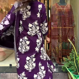 BAESD Women Floral Printed Regular Kurta with Palazzos & With Dupatta-picture-1