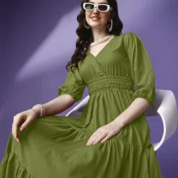 Jash Creation Women Polyester Fit and Flare Dresses image 5