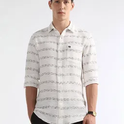 Arrow Sport Men Chelsea Slim Fit Horizontal Striped Spread Collar Pure Cotton Casual Shirt-image-19