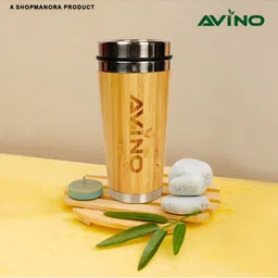 AVINO Brown & Steel Stainless Steel Water Bottle 500ml-picture-19