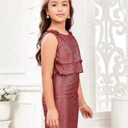Lei-Chie Girl Pleated Short Midi Dress image 3