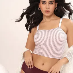 DressBerry Striped Cotton Lightly Padded Camisoles-picture-35