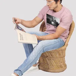 Greylongg Men Graphic Printed Round Neck Cotton T-Shirt image 5