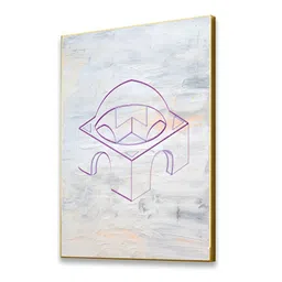 nestroots White & Pink 1 Piece Canvas Abstract Wall Paintings image 3