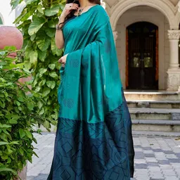 JANOI Woven Design Silk Cotton Saree image 3