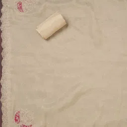 Koskii Ethnic Motifs Embroidered Sequinned Organza Unstitched Dress Material image 4