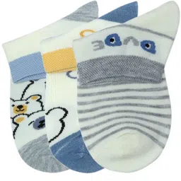 N2S NEXT2SKIN Kids Pack Of 3 Patterned Ankle-Length Socks-picture-34