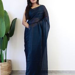 Panzora Solid Ready to Wear Saree-picture-8