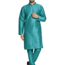 B BEN Men Green Kurta Sets-image-51