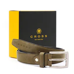 Cross Men Brand Logo Textured Leather Belt-image-88