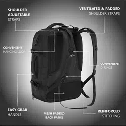 TRAWOC 45L Laptop TPB01 With USB Charging Anti-Theft Lock Backpack image 2