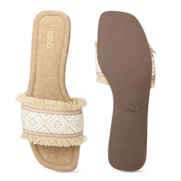 Inc 5 Women Woven Design Open Toe Flats image 3