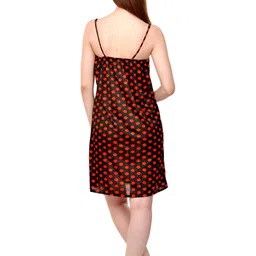 PHALIN Women Multicoloured Satin Printed Nightdress image 2