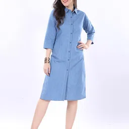 SK Creation Thread Work Denim Thread Work Kurti image 5