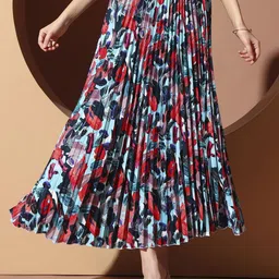 OTABU Abstract Printed A-Line Maxi Skirt-picture-26